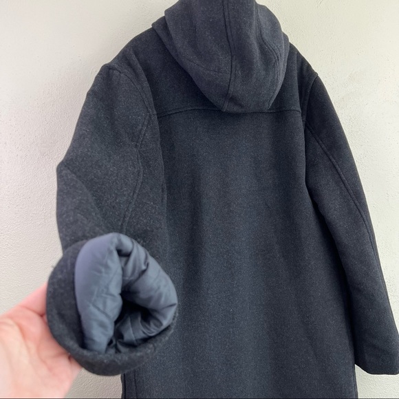 French Connection Wool Blend Gray Longline Mid Length Winter Jacket Small - Picture 11 of 15